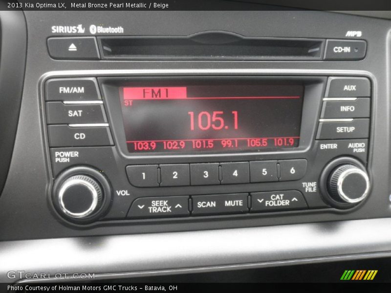 Metal Bronze Pearl Metallic / Beige 2013 Kia Optima LX