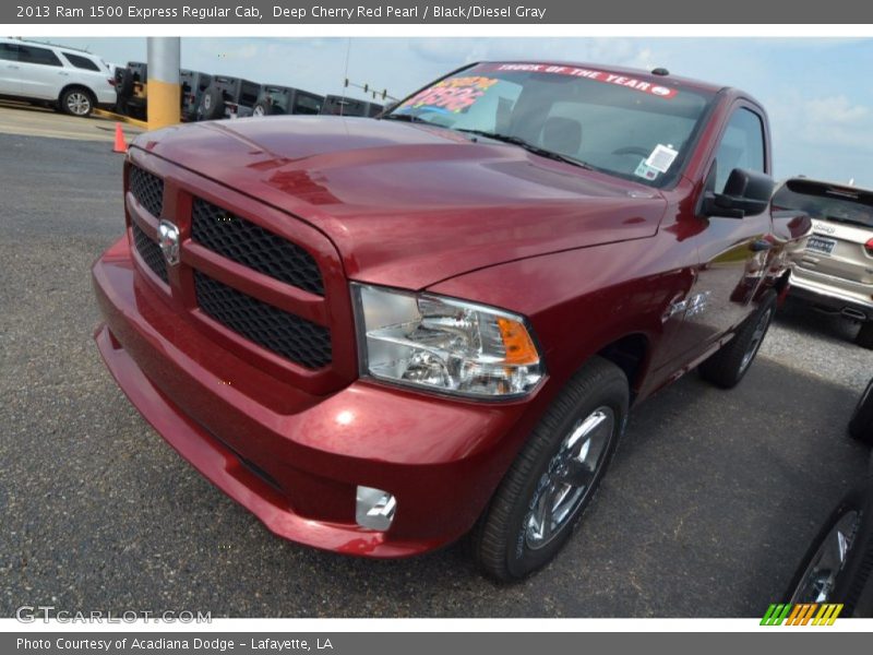 Deep Cherry Red Pearl / Black/Diesel Gray 2013 Ram 1500 Express Regular Cab