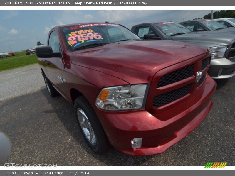 Deep Cherry Red Pearl / Black/Diesel Gray 2013 Ram 1500 Express Regular Cab