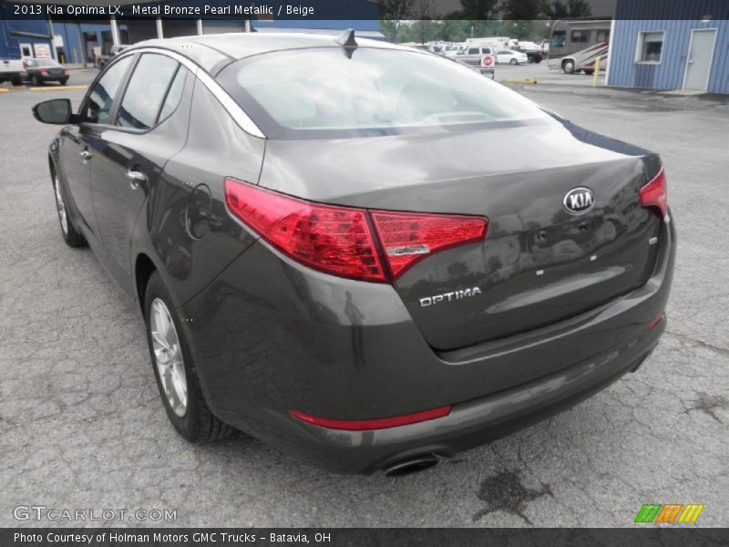 Metal Bronze Pearl Metallic / Beige 2013 Kia Optima LX
