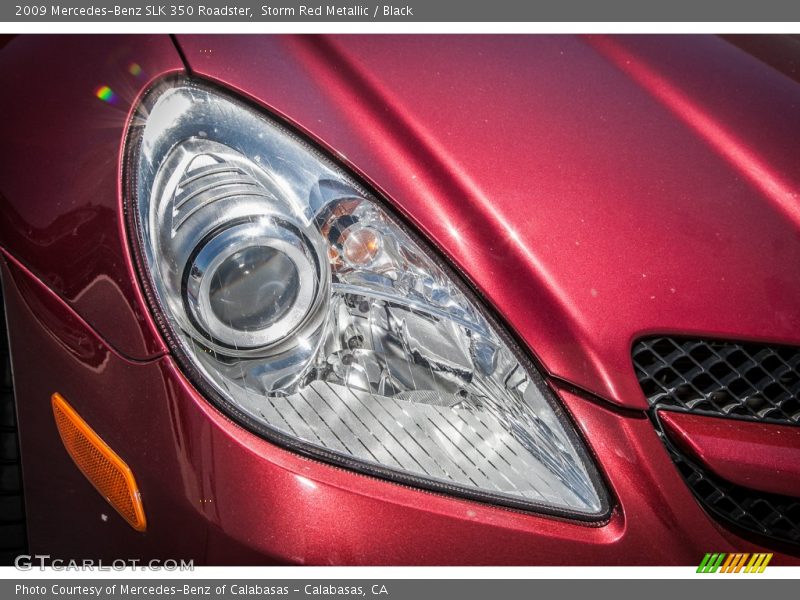 Storm Red Metallic / Black 2009 Mercedes-Benz SLK 350 Roadster
