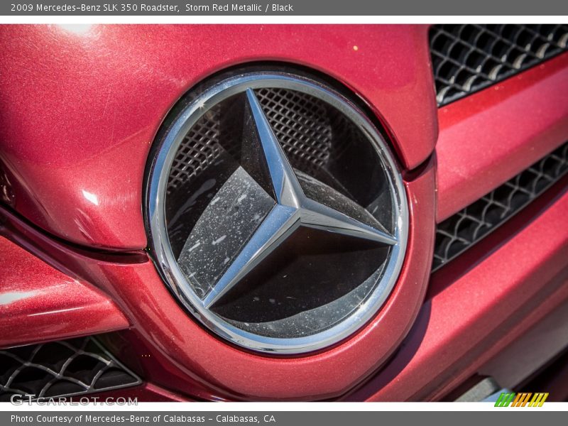 Storm Red Metallic / Black 2009 Mercedes-Benz SLK 350 Roadster