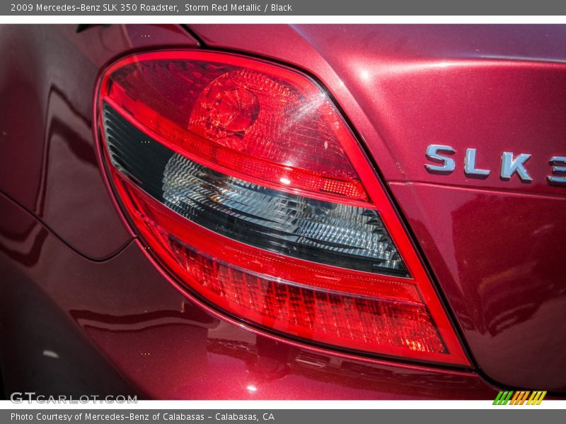 Storm Red Metallic / Black 2009 Mercedes-Benz SLK 350 Roadster