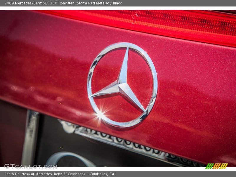 Storm Red Metallic / Black 2009 Mercedes-Benz SLK 350 Roadster