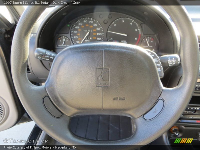 Dark Green / Gray 1997 Saturn S Series SL1 Sedan