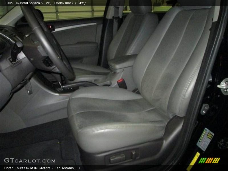 Ebony Black / Gray 2009 Hyundai Sonata SE V6