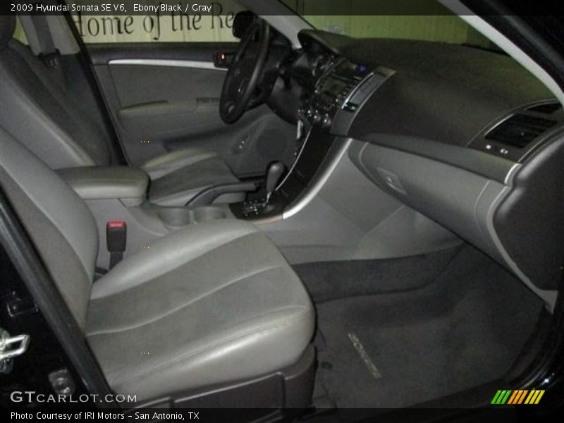 Ebony Black / Gray 2009 Hyundai Sonata SE V6
