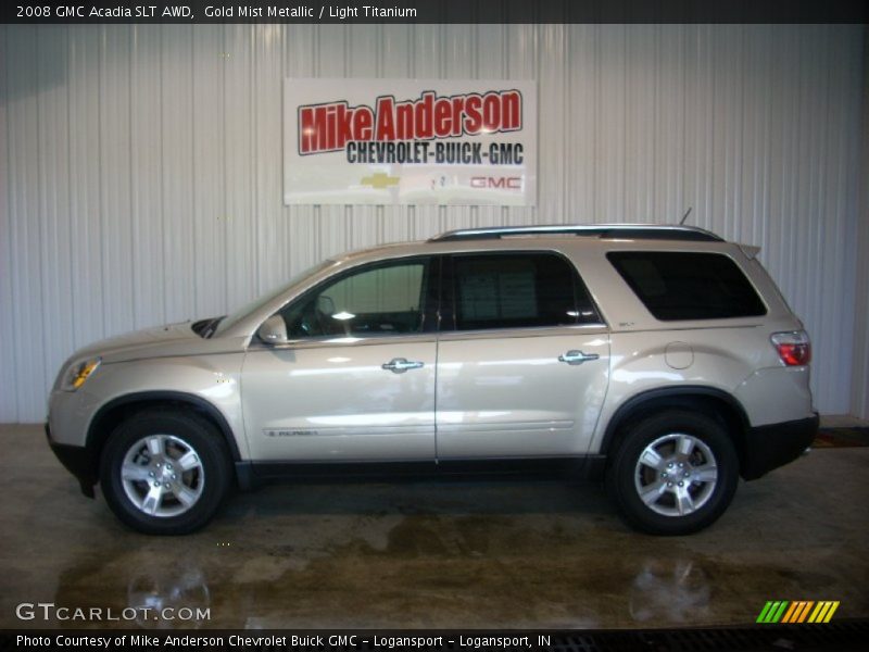 Gold Mist Metallic / Light Titanium 2008 GMC Acadia SLT AWD