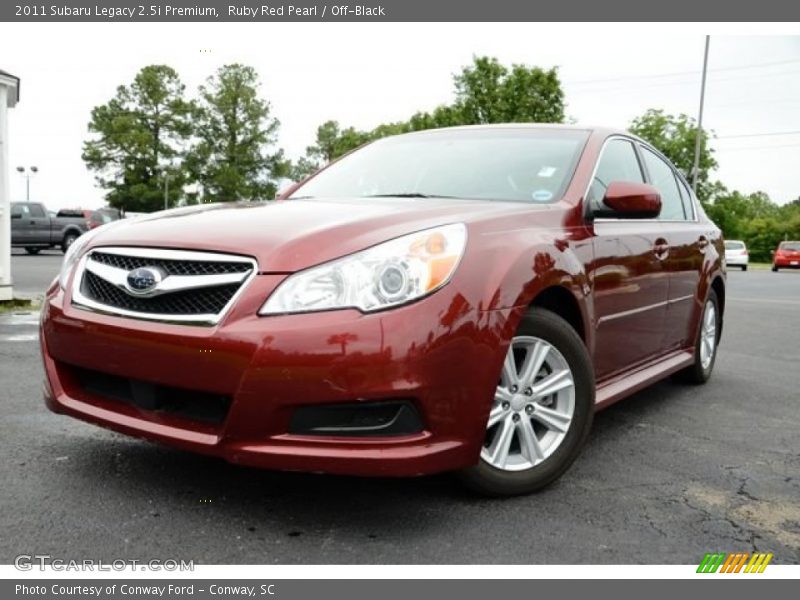 Ruby Red Pearl / Off-Black 2011 Subaru Legacy 2.5i Premium