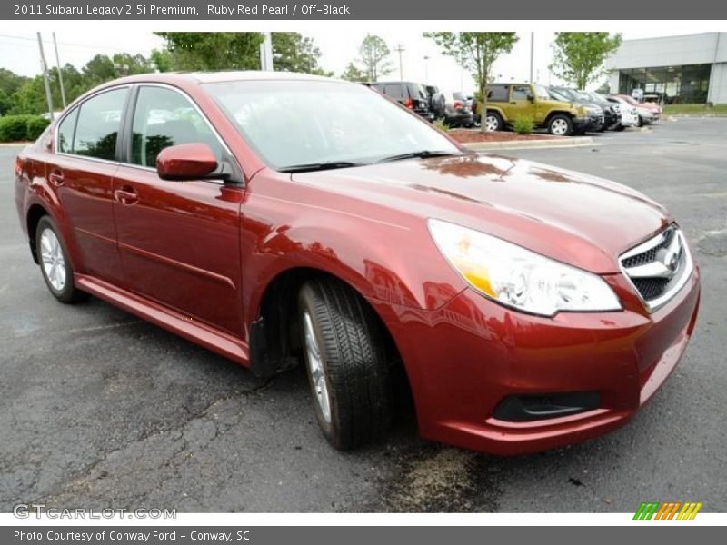 Ruby Red Pearl / Off-Black 2011 Subaru Legacy 2.5i Premium