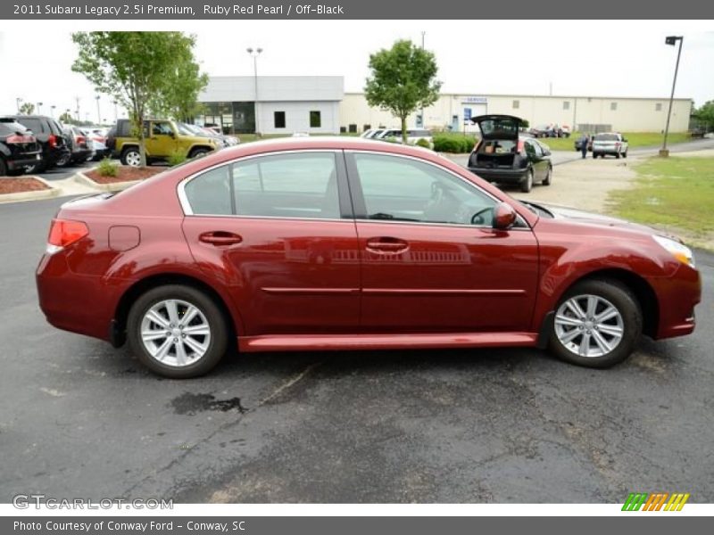 Ruby Red Pearl / Off-Black 2011 Subaru Legacy 2.5i Premium