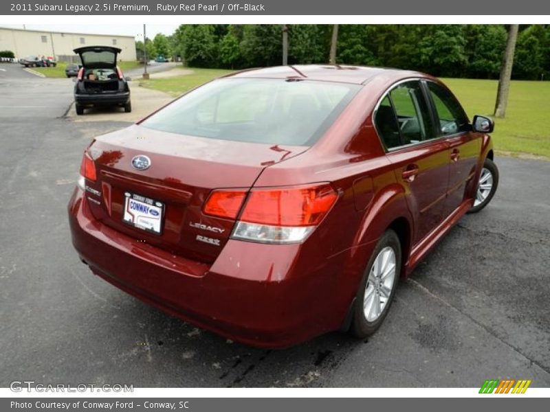 Ruby Red Pearl / Off-Black 2011 Subaru Legacy 2.5i Premium