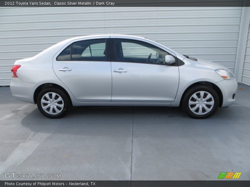 Classic Silver Metallic / Dark Gray 2012 Toyota Yaris Sedan