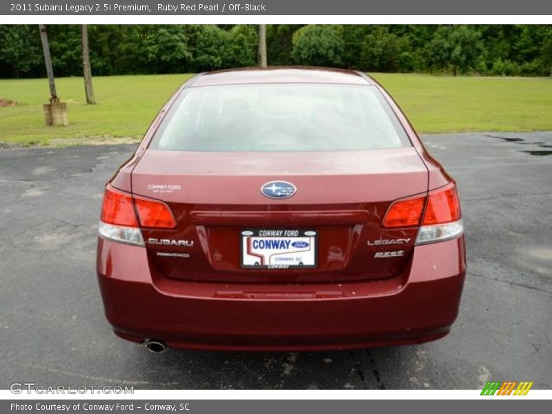 Ruby Red Pearl / Off-Black 2011 Subaru Legacy 2.5i Premium