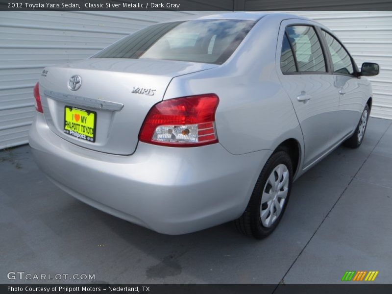 Classic Silver Metallic / Dark Gray 2012 Toyota Yaris Sedan