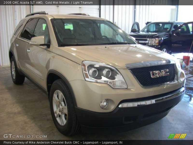 Gold Mist Metallic / Light Titanium 2008 GMC Acadia SLT AWD