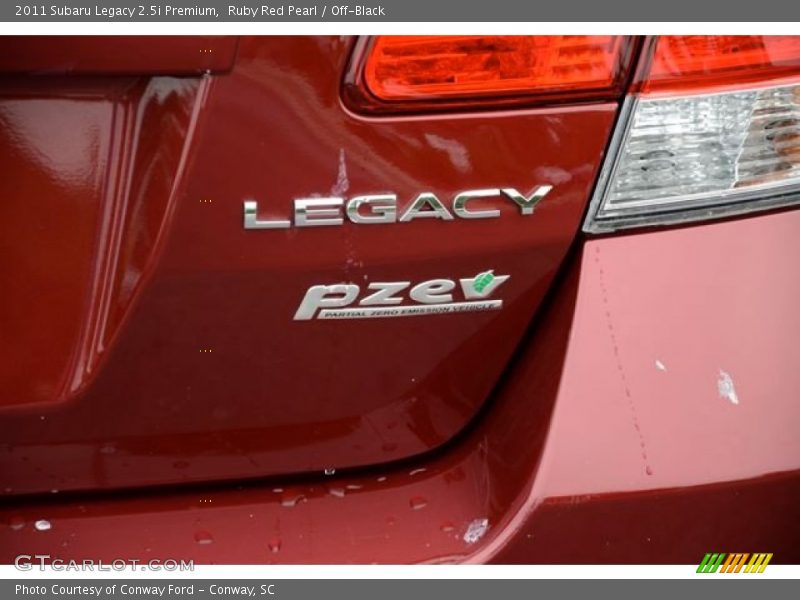 Ruby Red Pearl / Off-Black 2011 Subaru Legacy 2.5i Premium