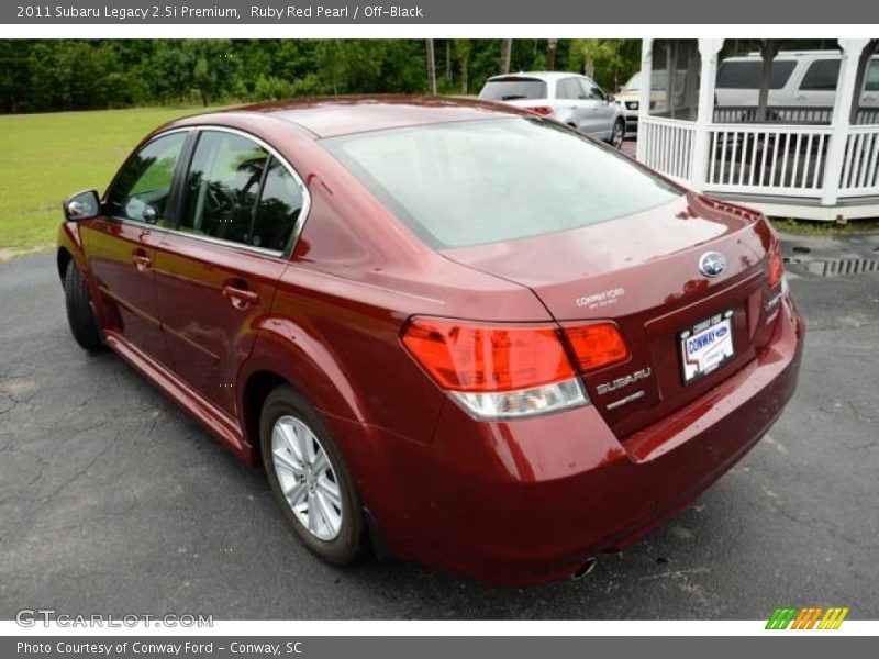 Ruby Red Pearl / Off-Black 2011 Subaru Legacy 2.5i Premium