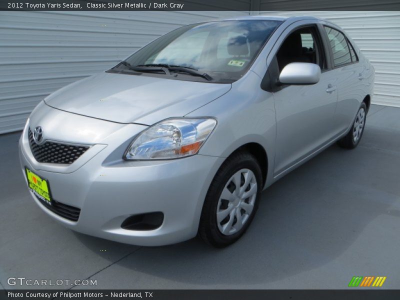 Classic Silver Metallic / Dark Gray 2012 Toyota Yaris Sedan
