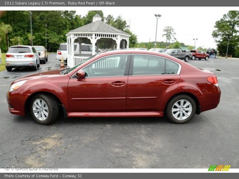 Ruby Red Pearl / Off-Black 2011 Subaru Legacy 2.5i Premium