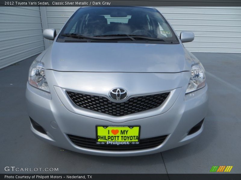 Classic Silver Metallic / Dark Gray 2012 Toyota Yaris Sedan