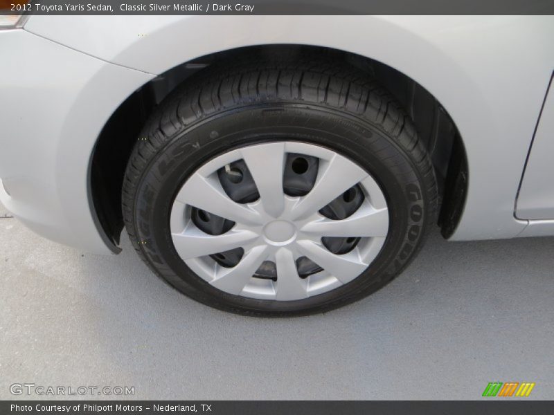 Classic Silver Metallic / Dark Gray 2012 Toyota Yaris Sedan