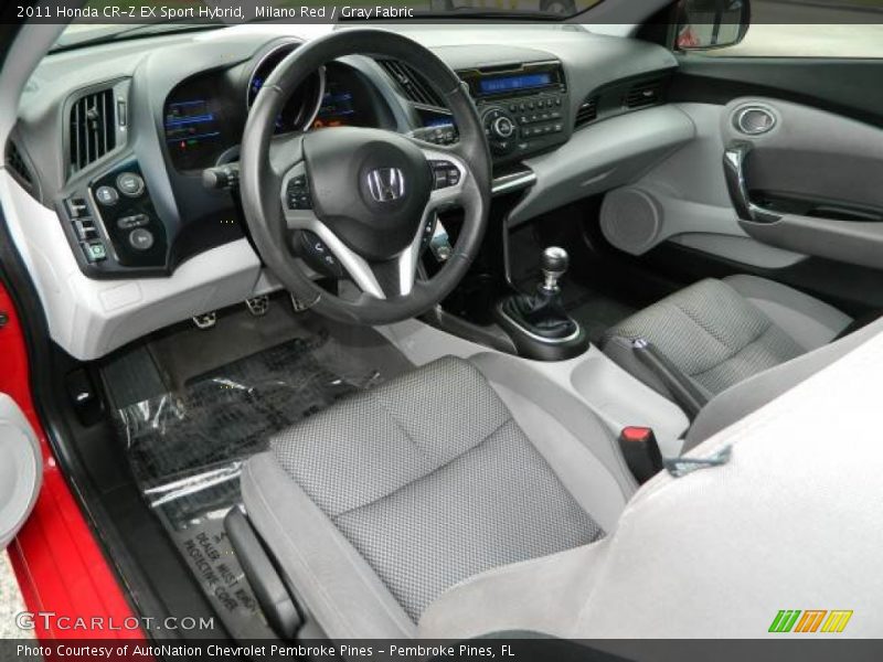 Milano Red / Gray Fabric 2011 Honda CR-Z EX Sport Hybrid