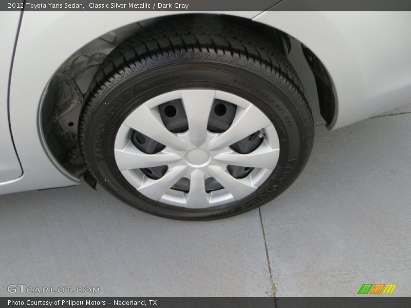 Classic Silver Metallic / Dark Gray 2012 Toyota Yaris Sedan
