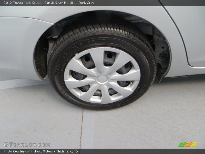 Classic Silver Metallic / Dark Gray 2012 Toyota Yaris Sedan