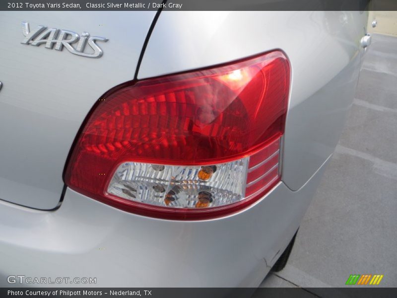 Classic Silver Metallic / Dark Gray 2012 Toyota Yaris Sedan
