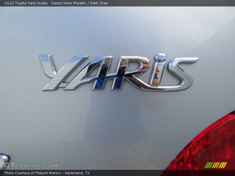 Classic Silver Metallic / Dark Gray 2012 Toyota Yaris Sedan