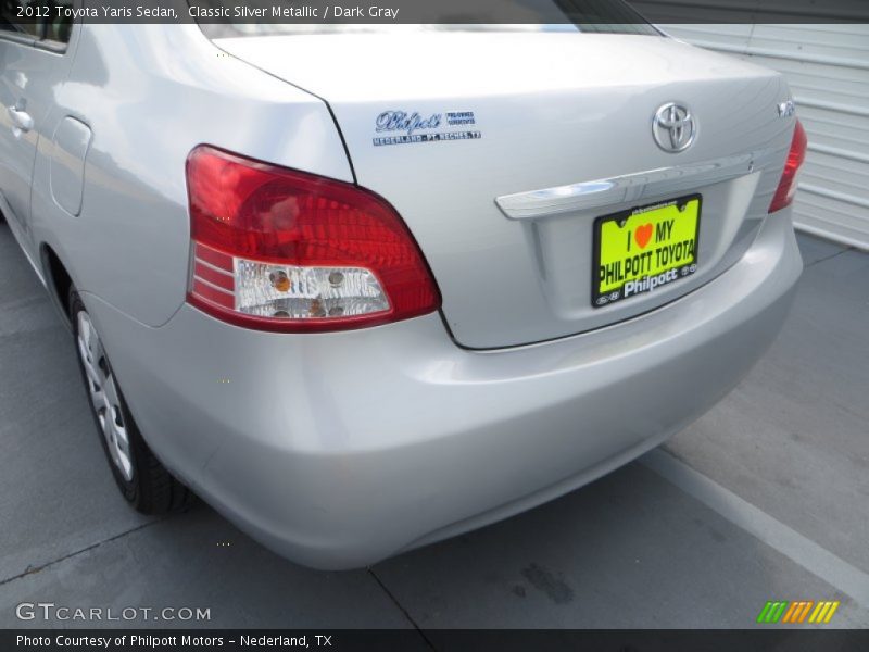 Classic Silver Metallic / Dark Gray 2012 Toyota Yaris Sedan