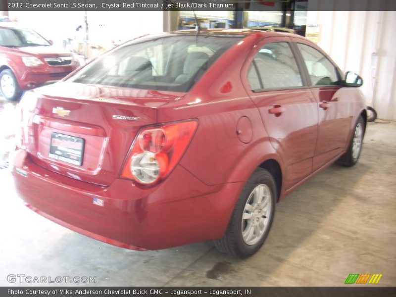 Crystal Red Tintcoat / Jet Black/Dark Titanium 2012 Chevrolet Sonic LS Sedan