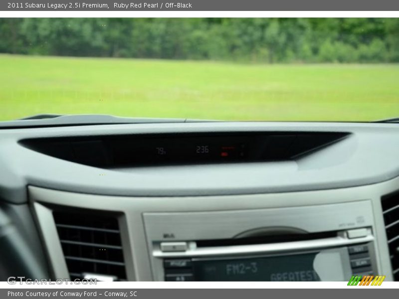 Ruby Red Pearl / Off-Black 2011 Subaru Legacy 2.5i Premium