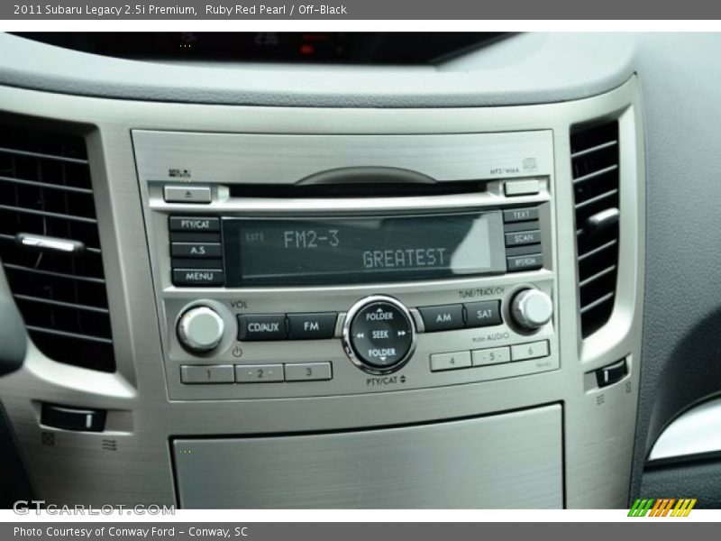 Ruby Red Pearl / Off-Black 2011 Subaru Legacy 2.5i Premium