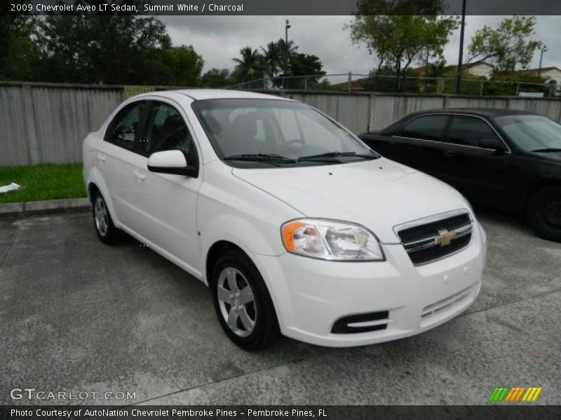 Summit White / Charcoal 2009 Chevrolet Aveo LT Sedan