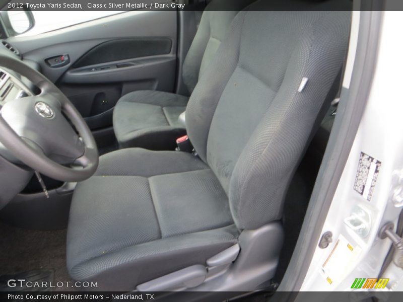 Classic Silver Metallic / Dark Gray 2012 Toyota Yaris Sedan