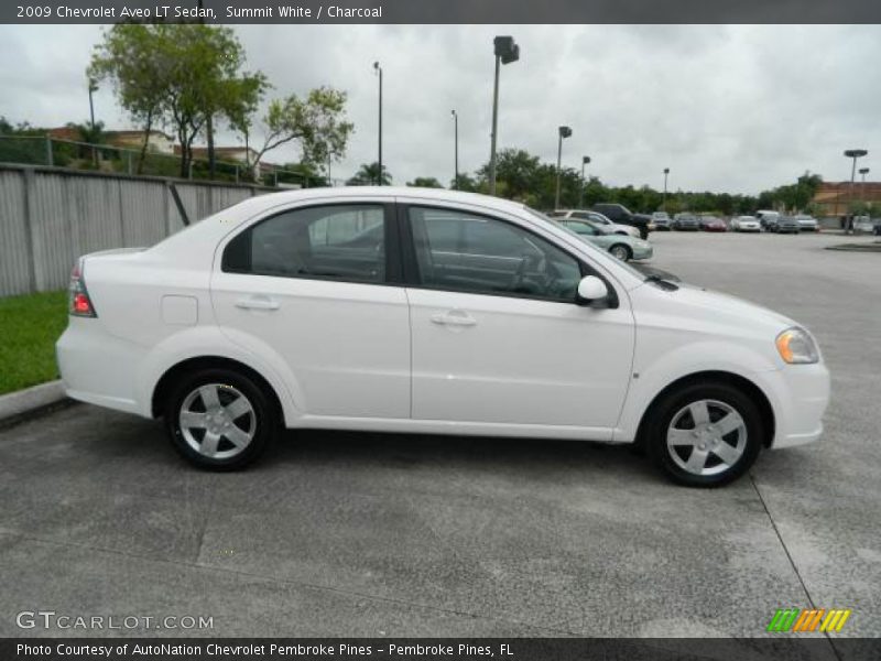 Summit White / Charcoal 2009 Chevrolet Aveo LT Sedan