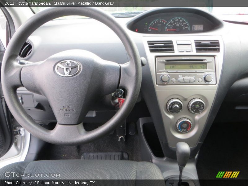 Classic Silver Metallic / Dark Gray 2012 Toyota Yaris Sedan