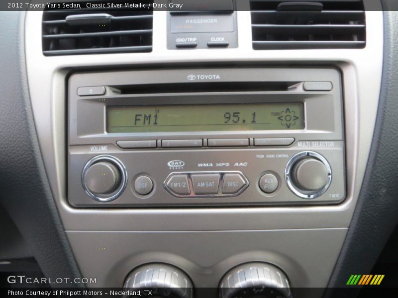 Classic Silver Metallic / Dark Gray 2012 Toyota Yaris Sedan