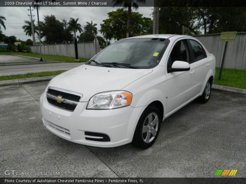 Summit White / Charcoal 2009 Chevrolet Aveo LT Sedan