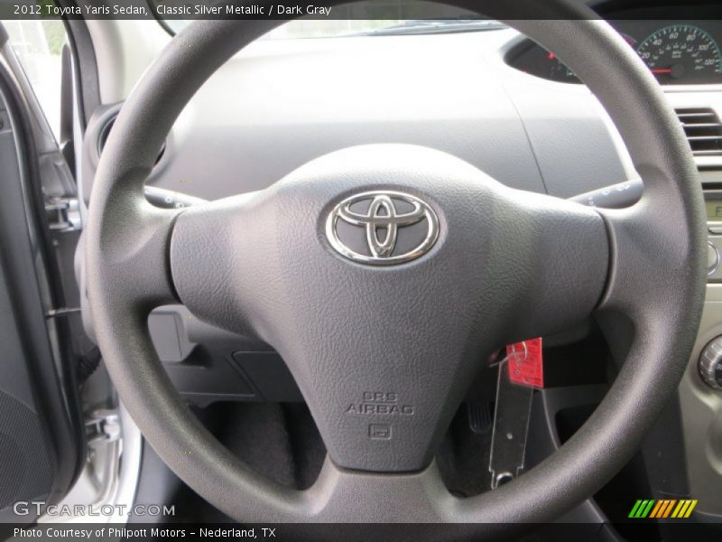 Classic Silver Metallic / Dark Gray 2012 Toyota Yaris Sedan