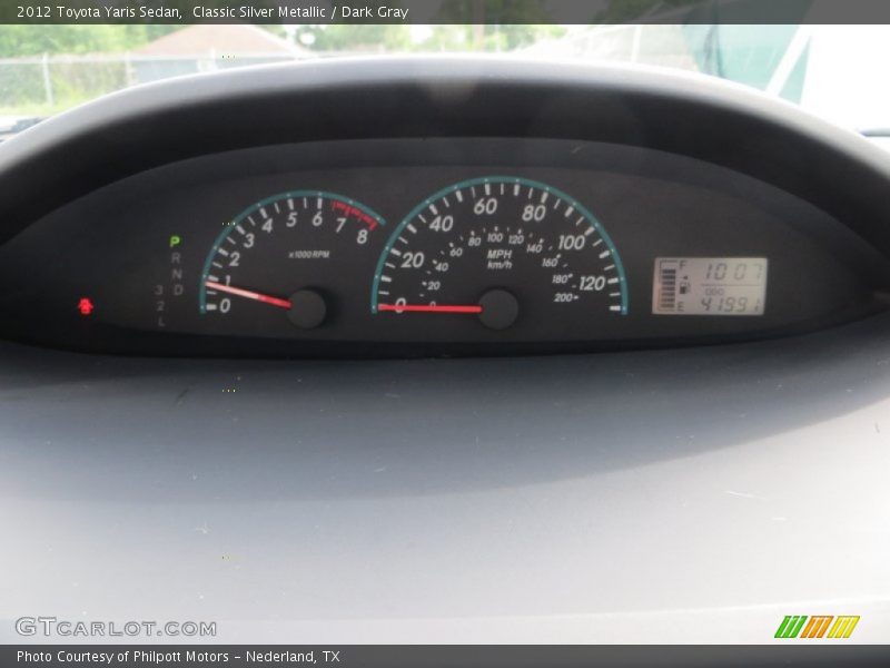 Classic Silver Metallic / Dark Gray 2012 Toyota Yaris Sedan