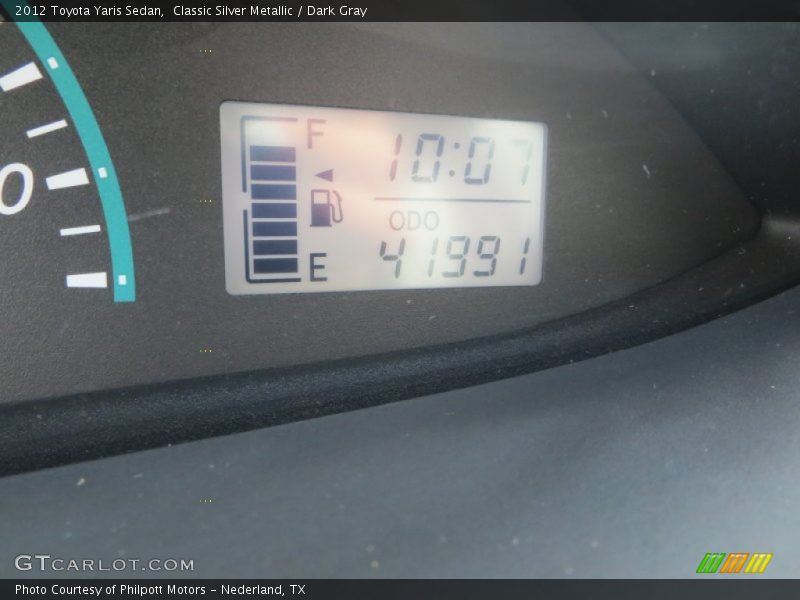 Classic Silver Metallic / Dark Gray 2012 Toyota Yaris Sedan