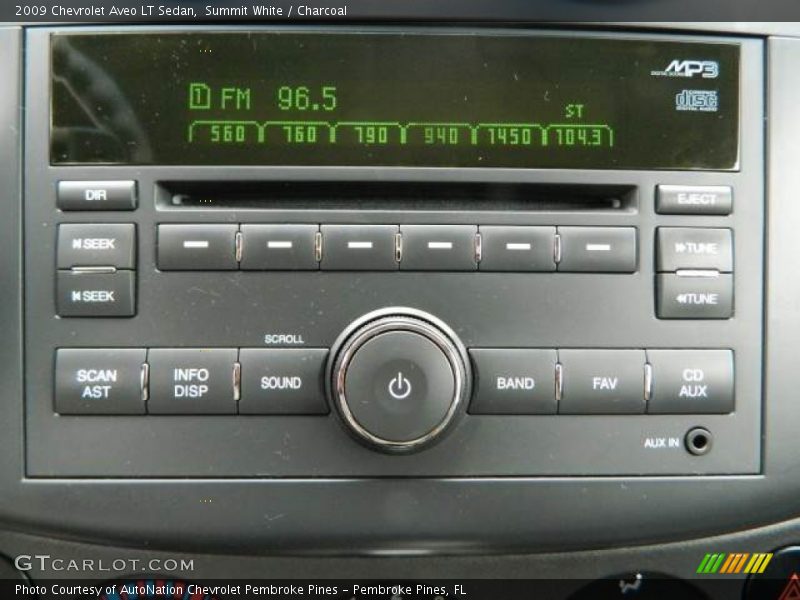 Summit White / Charcoal 2009 Chevrolet Aveo LT Sedan