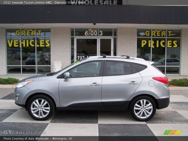 Diamond Silver / Black 2012 Hyundai Tucson Limited AWD