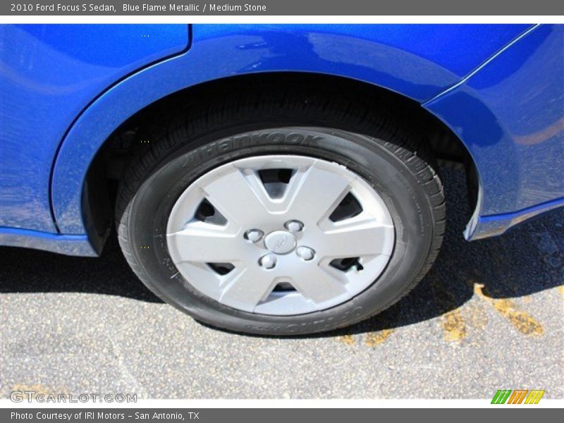 Blue Flame Metallic / Medium Stone 2010 Ford Focus S Sedan