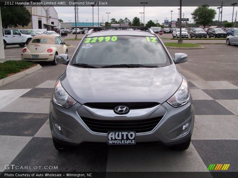 Diamond Silver / Black 2012 Hyundai Tucson Limited AWD