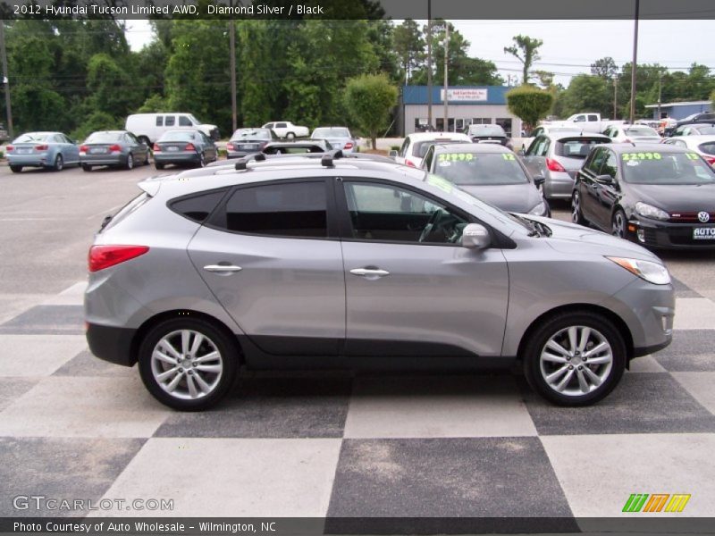 Diamond Silver / Black 2012 Hyundai Tucson Limited AWD