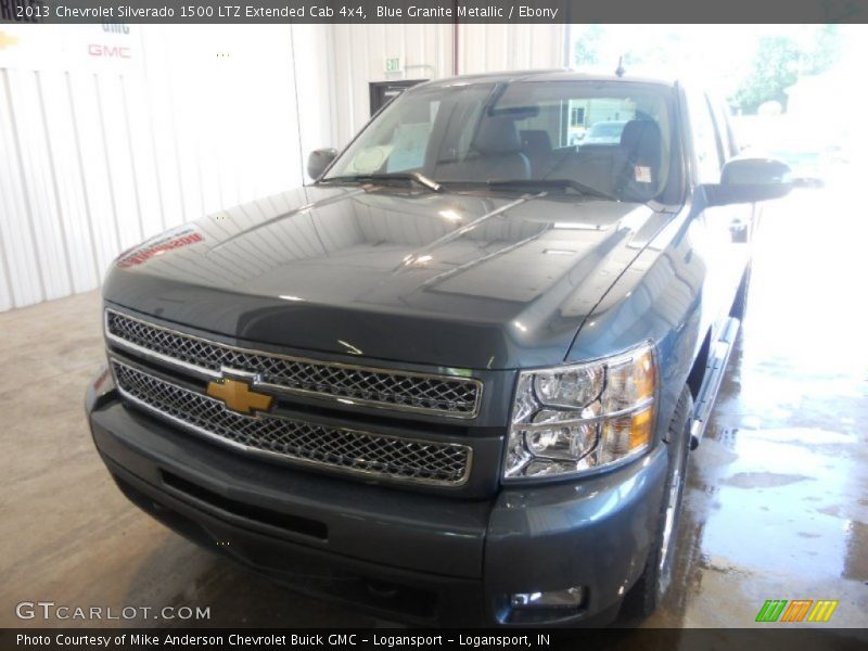 Blue Granite Metallic / Ebony 2013 Chevrolet Silverado 1500 LTZ Extended Cab 4x4
